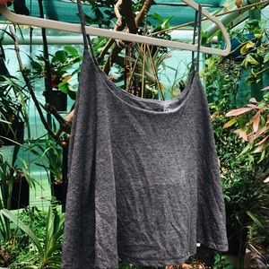 Grey Spaghetti Tank Top